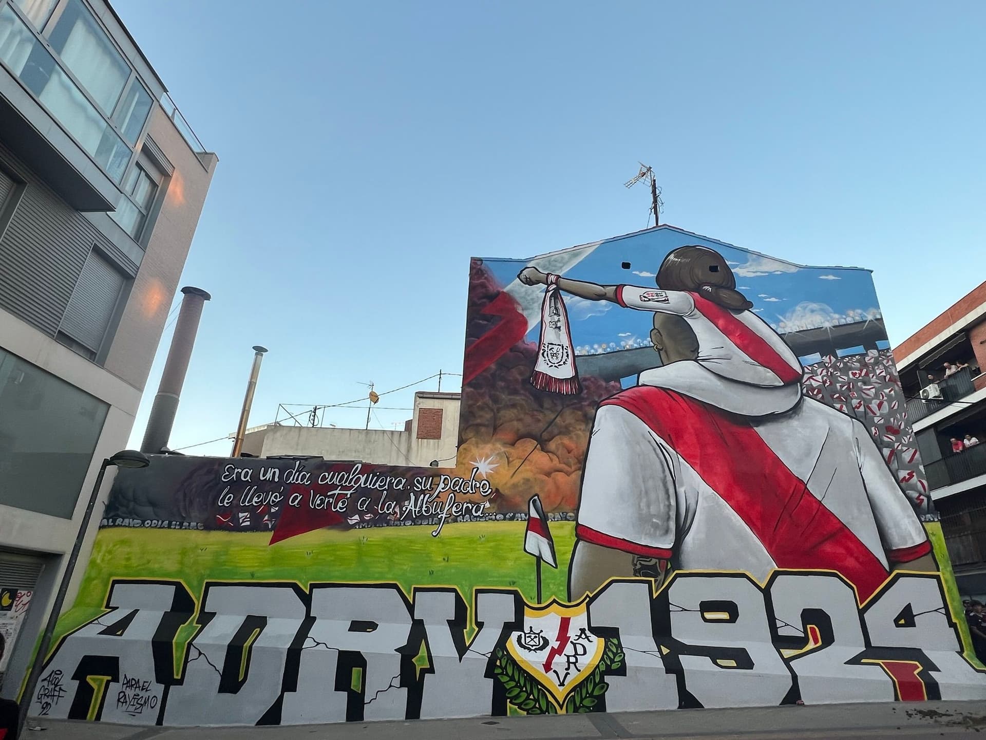 Campo de Fútbol de Vallecas’ta Rayo Vallecano taraftarları