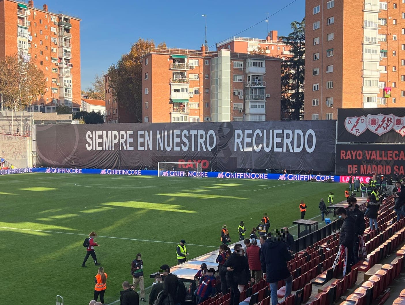 Vallecas'ta yapılmamış doğu tribünü